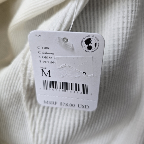 Free People Santa Clara Long Sleeve Thermal Top Women's Size Med NWT - Picture 7 of 11